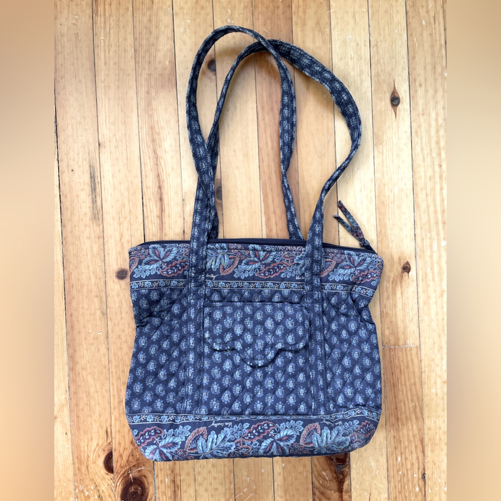Vera Bradley Navy, Blue, Red, and Tan Medium Shoulder Tote